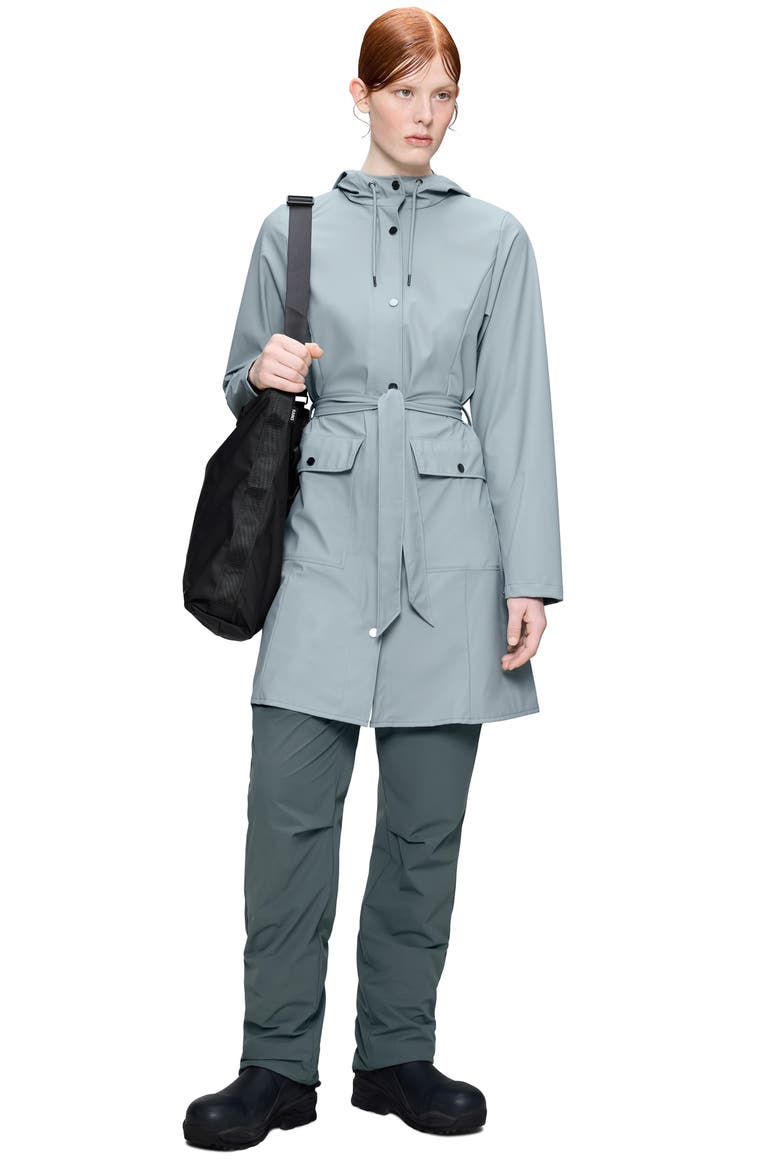 Curve Waterproof Belted Jacket, Alternate, color, POOL