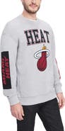 TOMMY JEANS Men's Tommy Jeans Heather Gray Miami Heat Hayes Crew Neck Pullover Sweatshirt