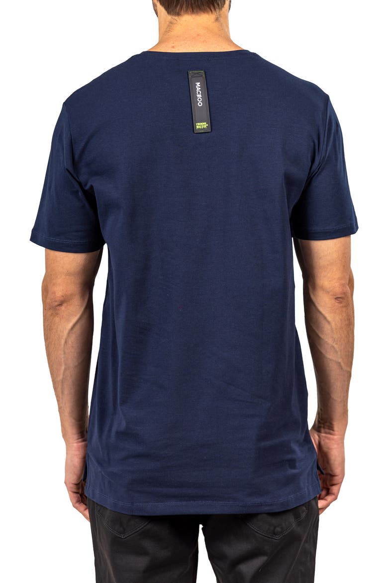 Wakeupfight Navyblue Graphic T-Shirt, Alternate, color, BLUE