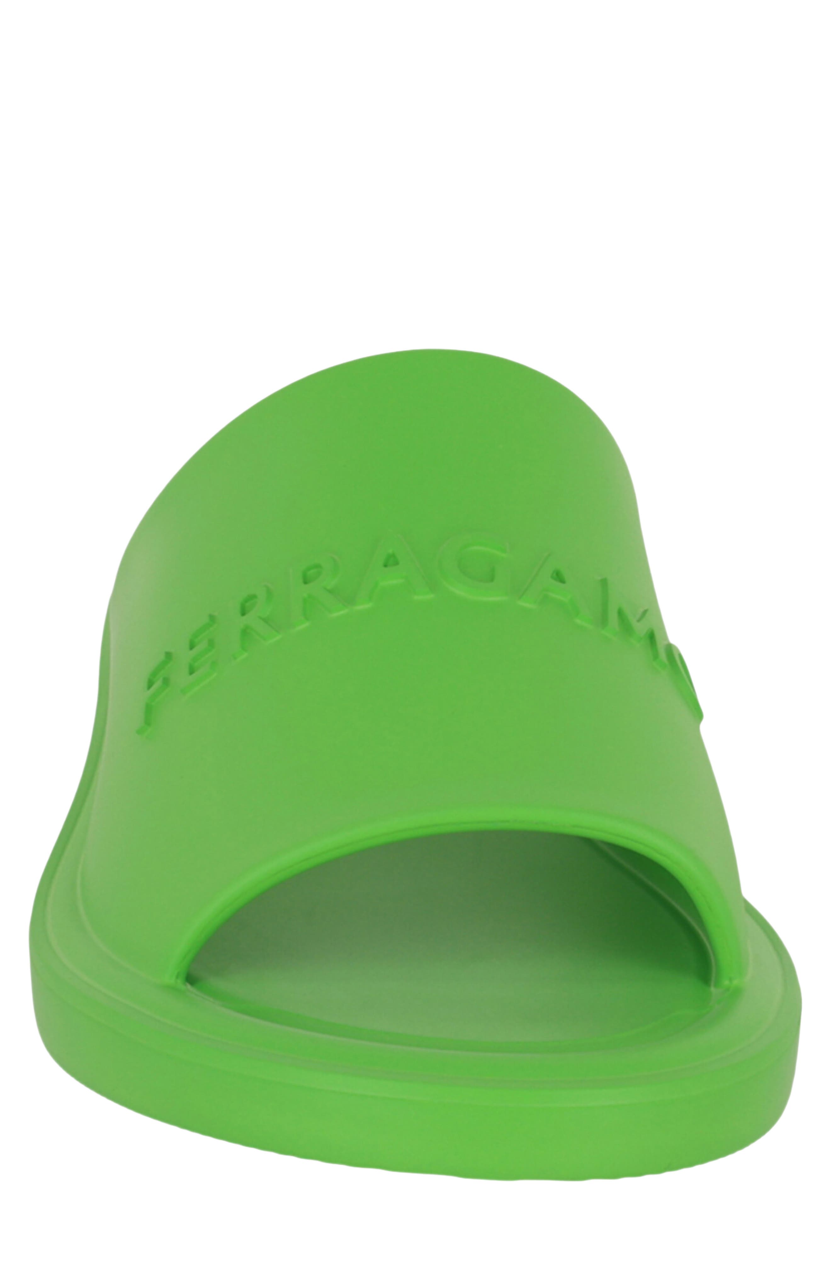 Giuneva Logo Embossed Slide Sandal, Alternate, color, GREEN