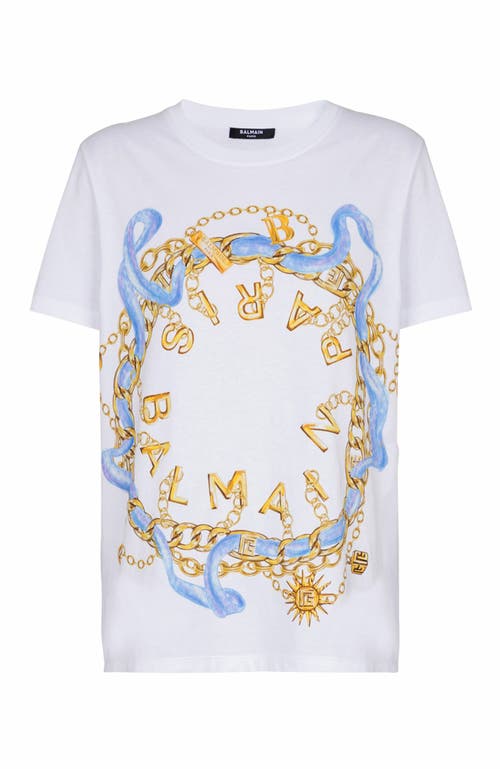 Balmain Paris Chain Print T-shirt