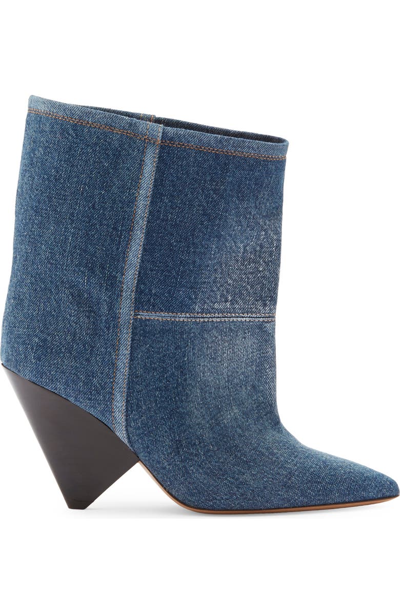 Isabel Marant Miyako Denim Bootie, Alternate, color, Washed Blue