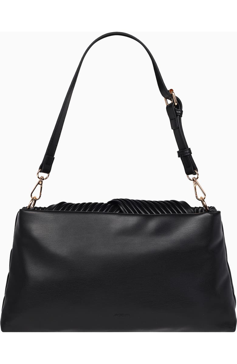 JASON WU Pleated Knot Clutch, Alternate, color, Black