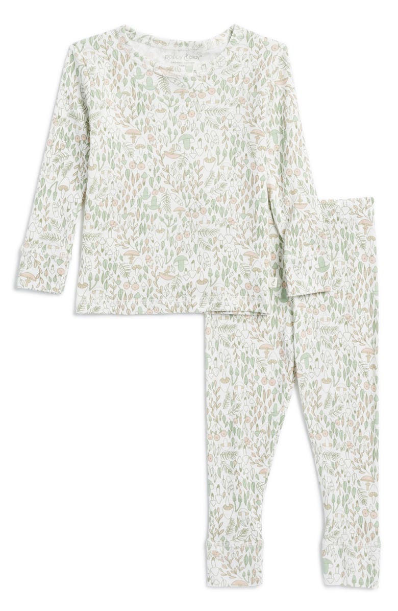 Poppy & Clay Essential Fitted Two-Piece Pajamas, Main, color, Floral Ditsy