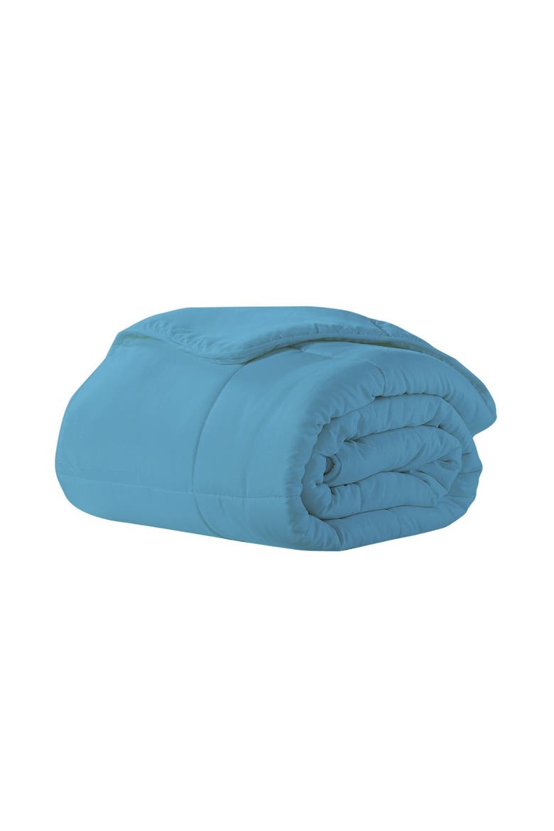 Slate Blue All-Season Super Soft Triple Brushed Microfiber Down-Alternative Full/Queen Comforter, Alternate, color, SLATE BLUE
