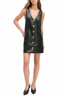 Favorite Daughter The Sasha Faux Leather Minidress