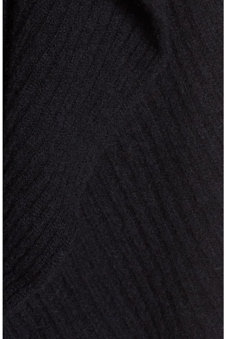 Cashmere Ruffle Wrap, Alternate, color, BLACK