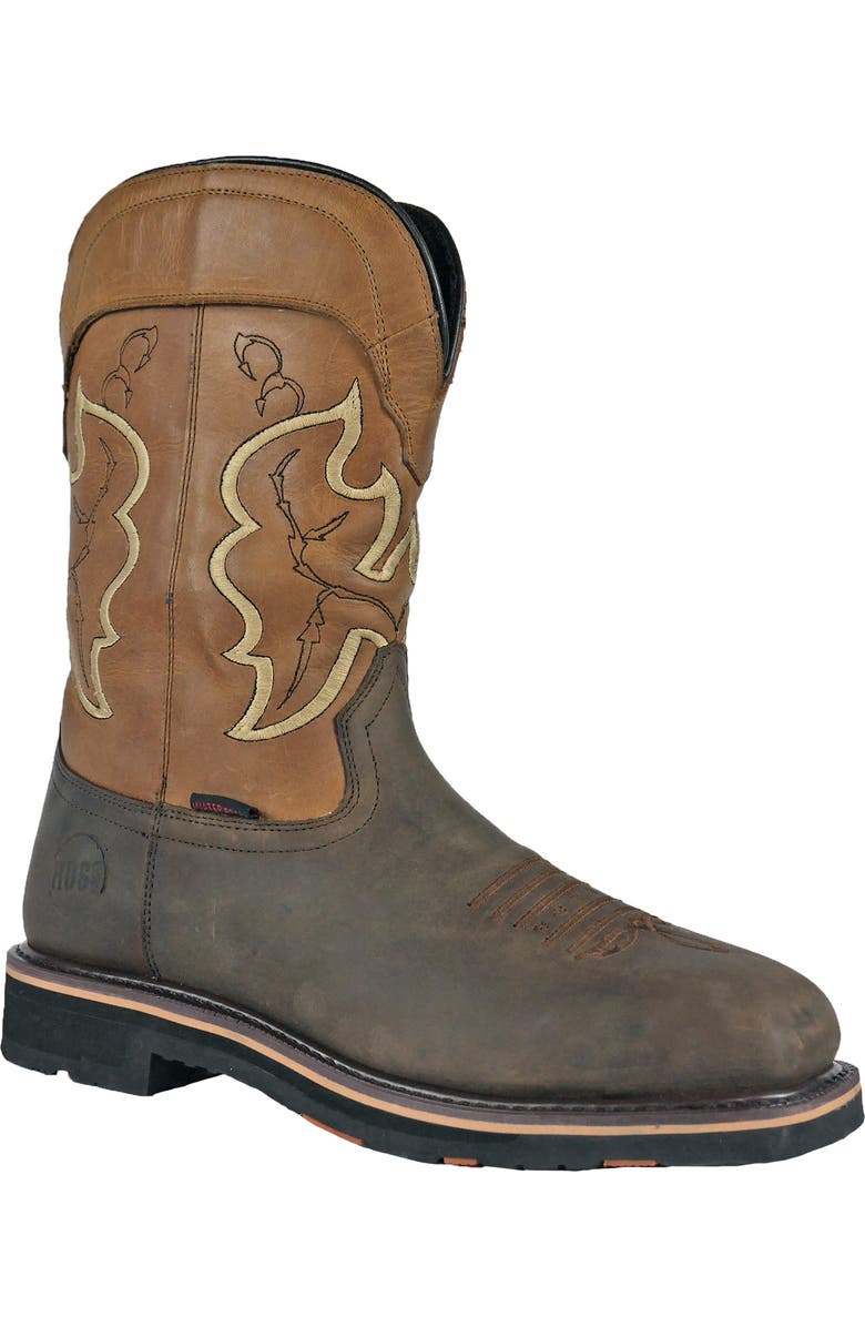 Hoss Boot Company HOSS Showdown 11 Inch Western Composite Toe Work Boot, Main, color, Brown