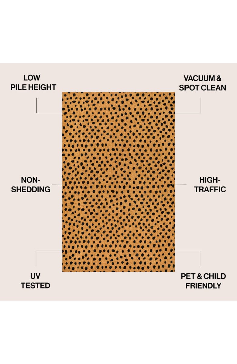 JONATHAN Y Peater Classic Casual Commerical Natural Coir Indoor/Outdoor Mat, Alternate, color, Natural Black Dot