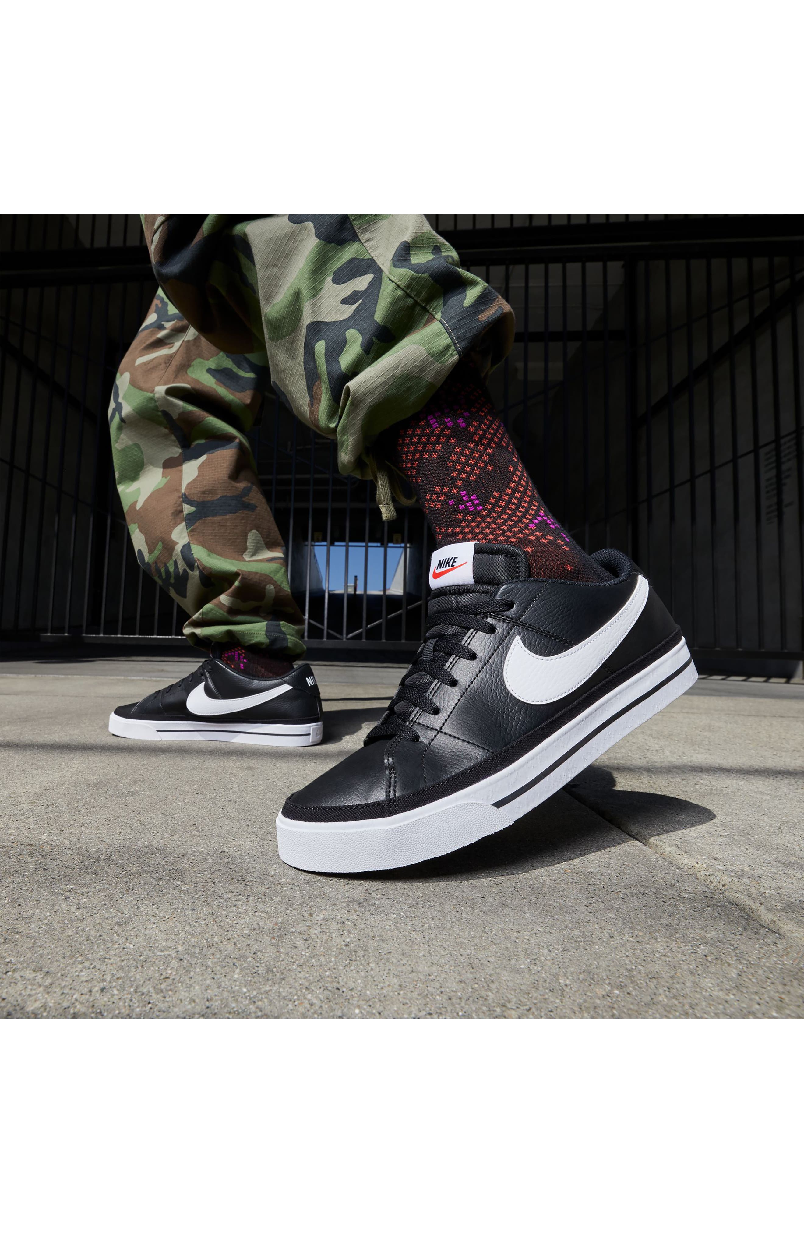 Nike Court Legacy Sneaker, Alternate, color, 001 Black/White