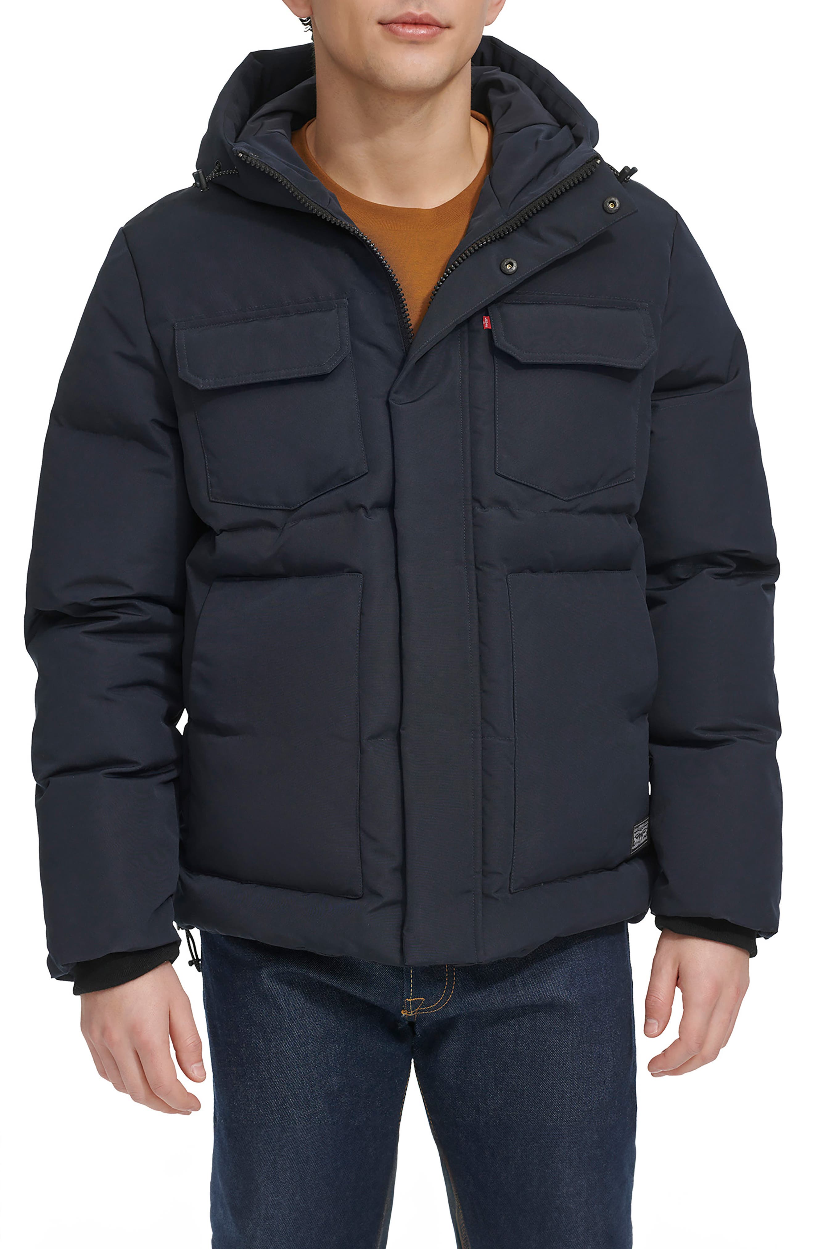 Levi's Water Resistant Hooded Quilted Puffer Jacket
