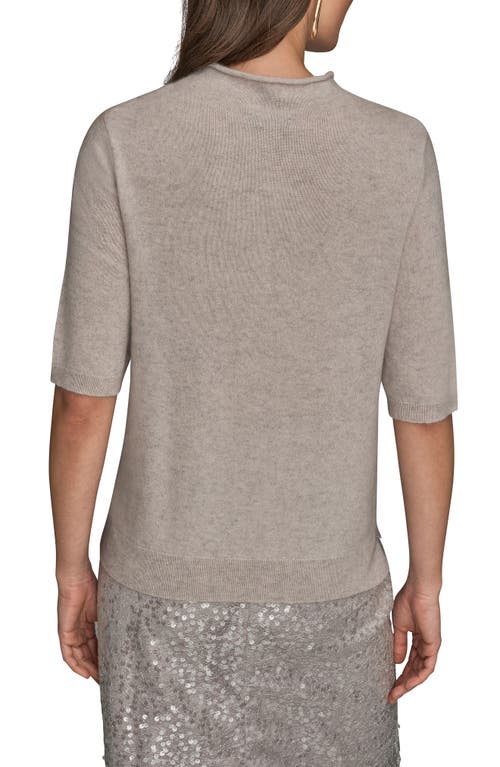 Donna Karan Wool Cashmere Mock Neck Sweater