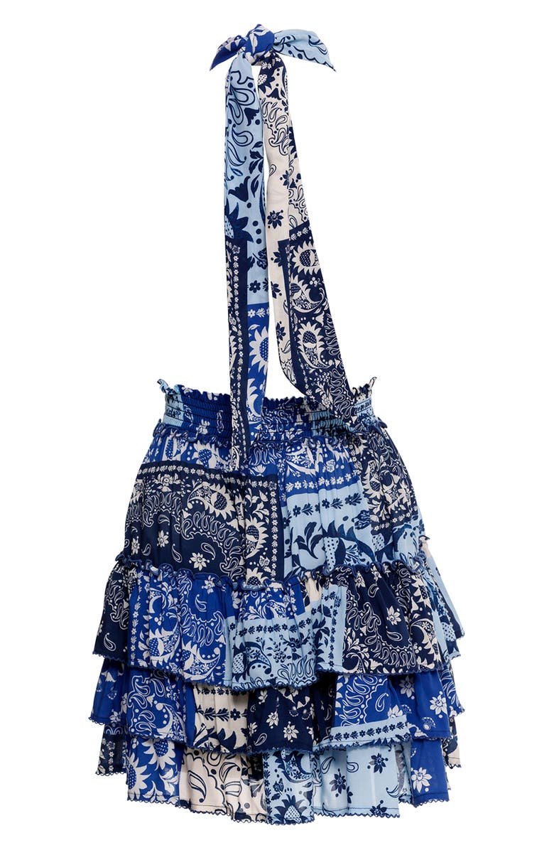 Agua Bendita Maona Atma Halter Cover-Up Sundress, Alternate, color, Blue Multicolor