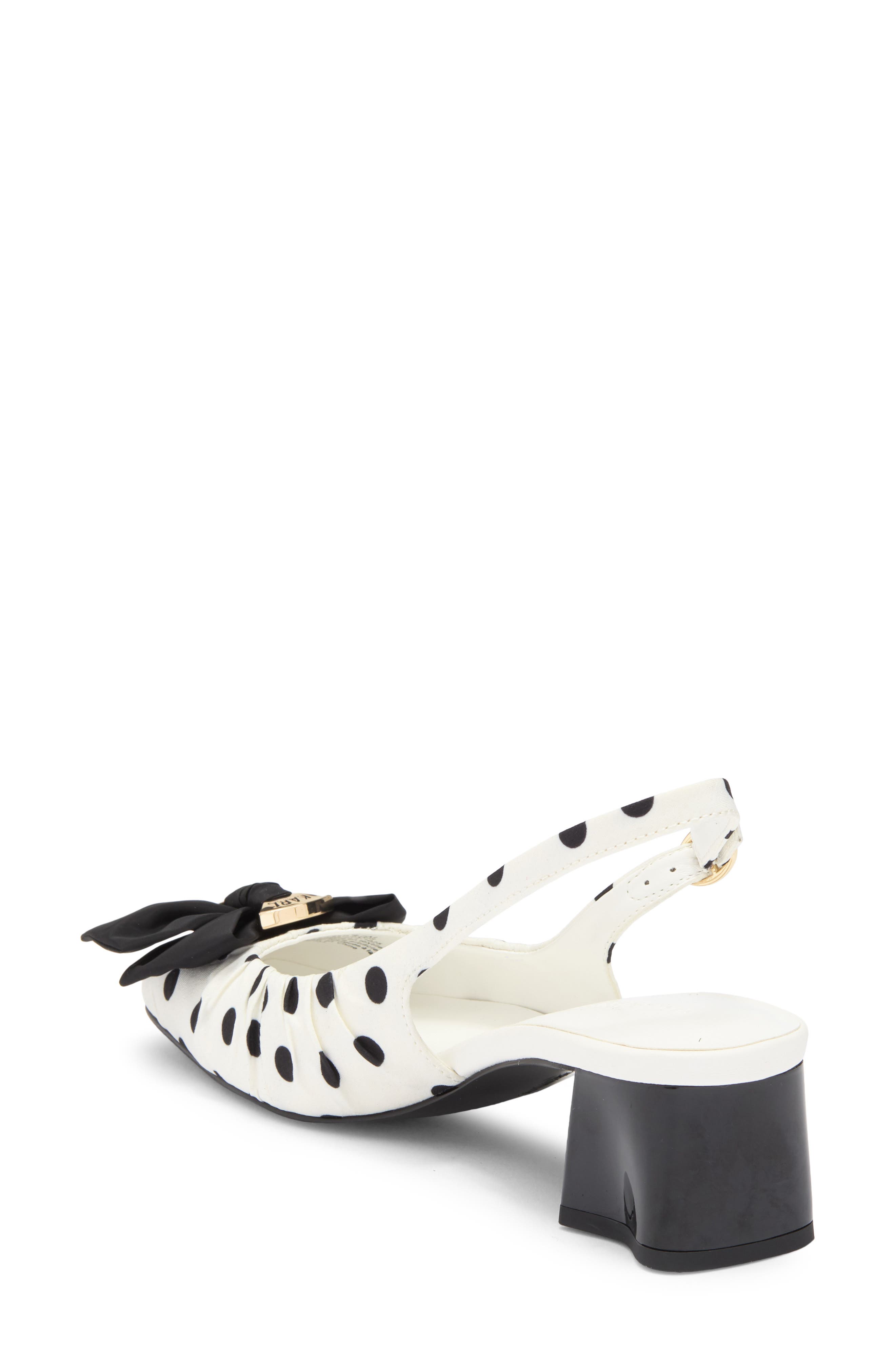 KARL LAGERFELD PARIS Sprouse Slingback Pump, Alternate, color, White/ Black