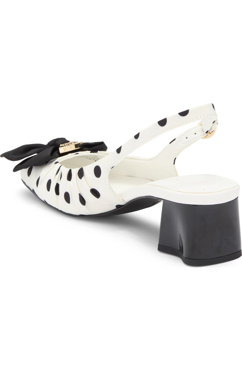 KARL LAGERFELD PARIS Sprouse Slingback Pump, Alternate, color, White/ Black