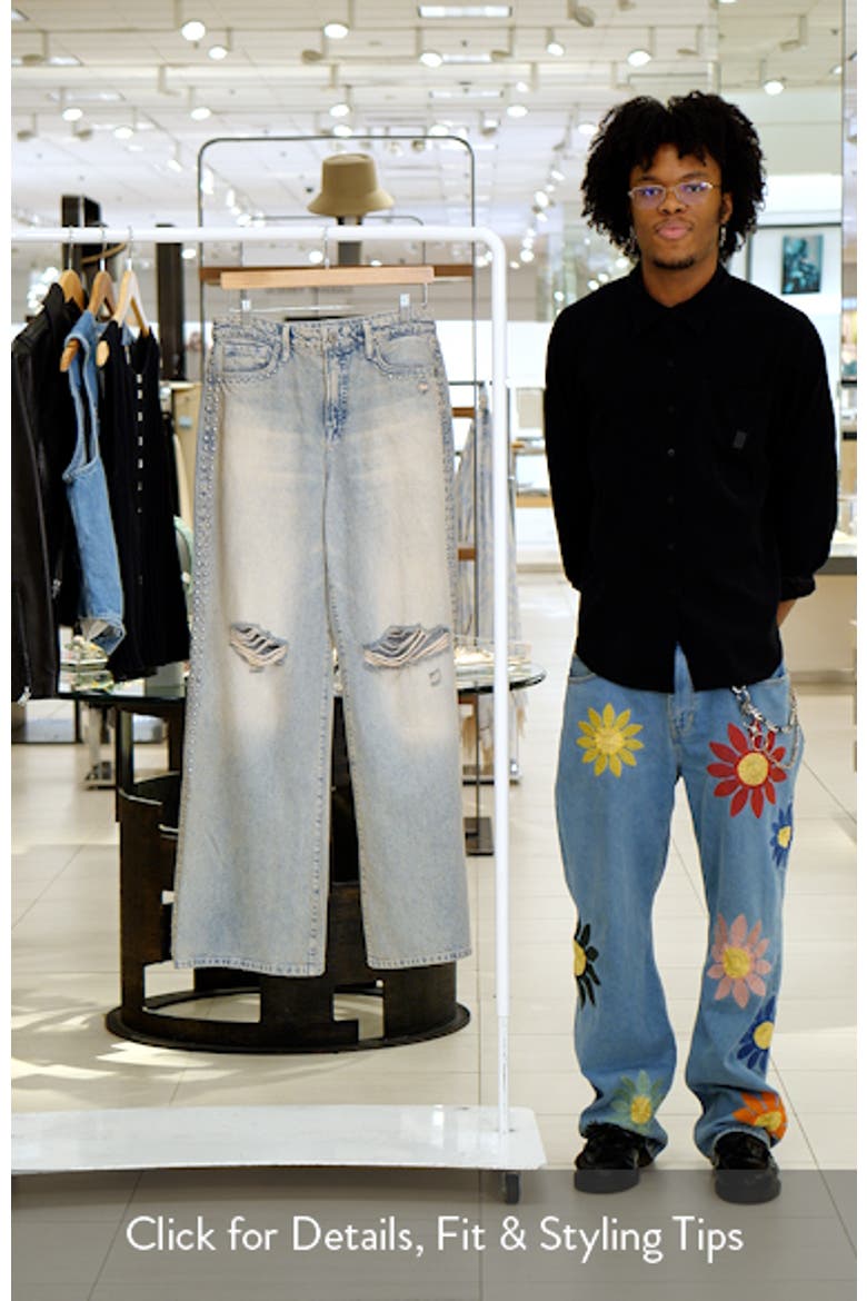 Good Standard Ease Studded High Waist Wide Leg Jeans video