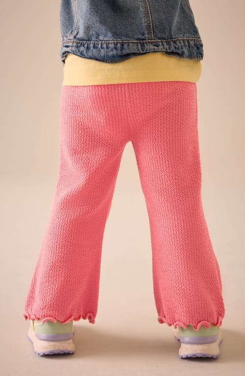 Next Kids' Knit Flare Leggings In Pink