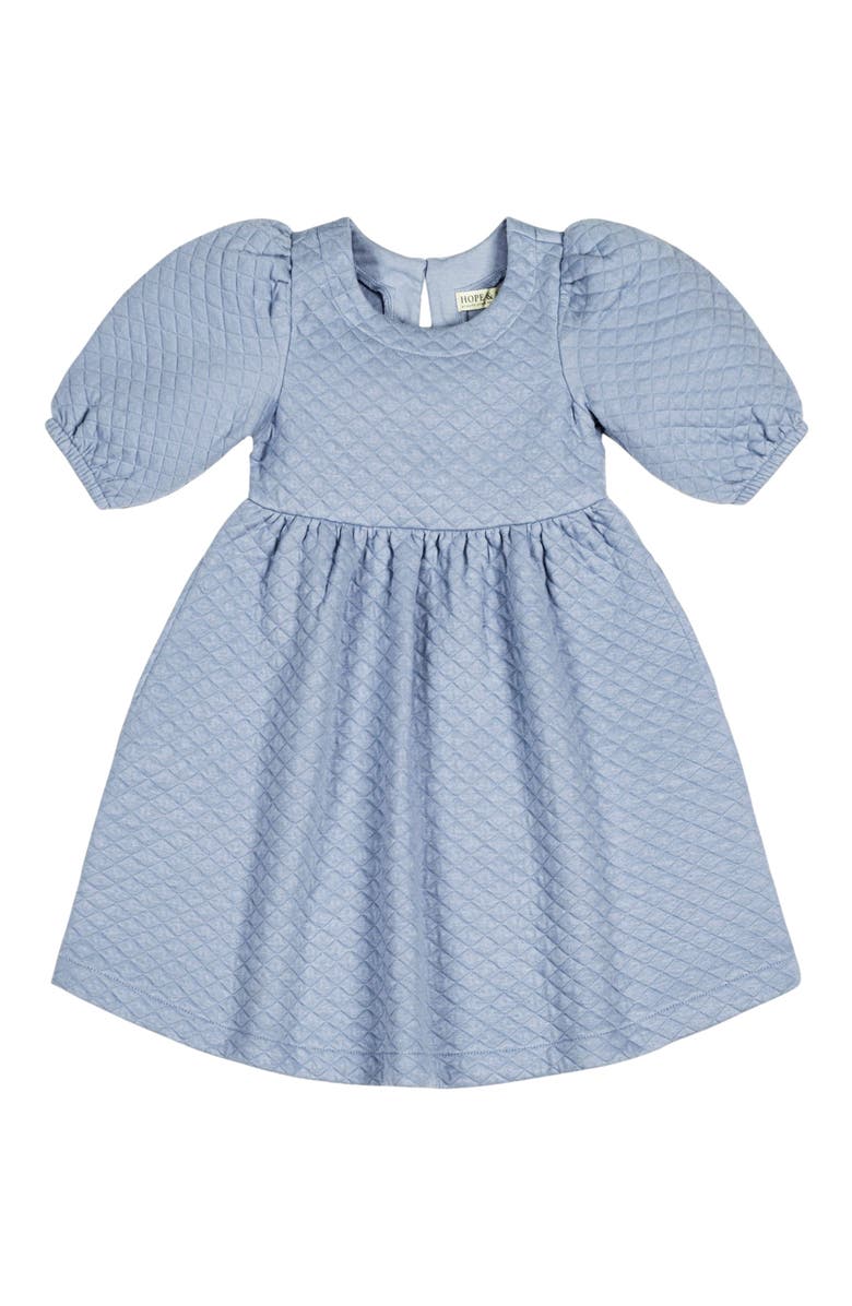 Hope & Henry Baby Girls' Quilted Puff Sleeve Dress, Infant, Alternate, color, 