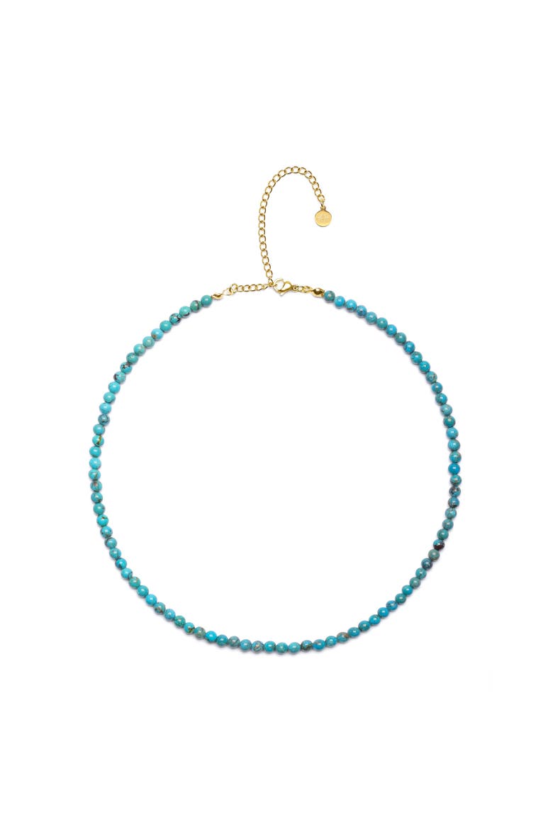 Turquoise Choker Necklace, Main, color, Gold