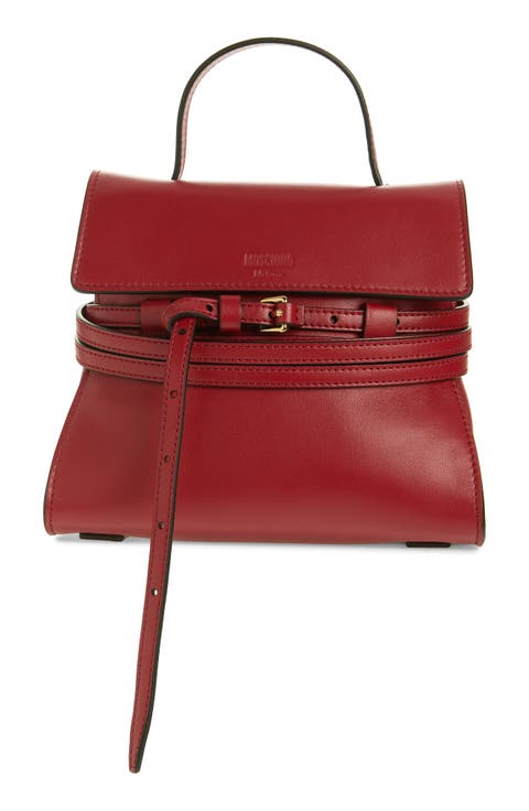 Tie Me Leather Top Handle Bag