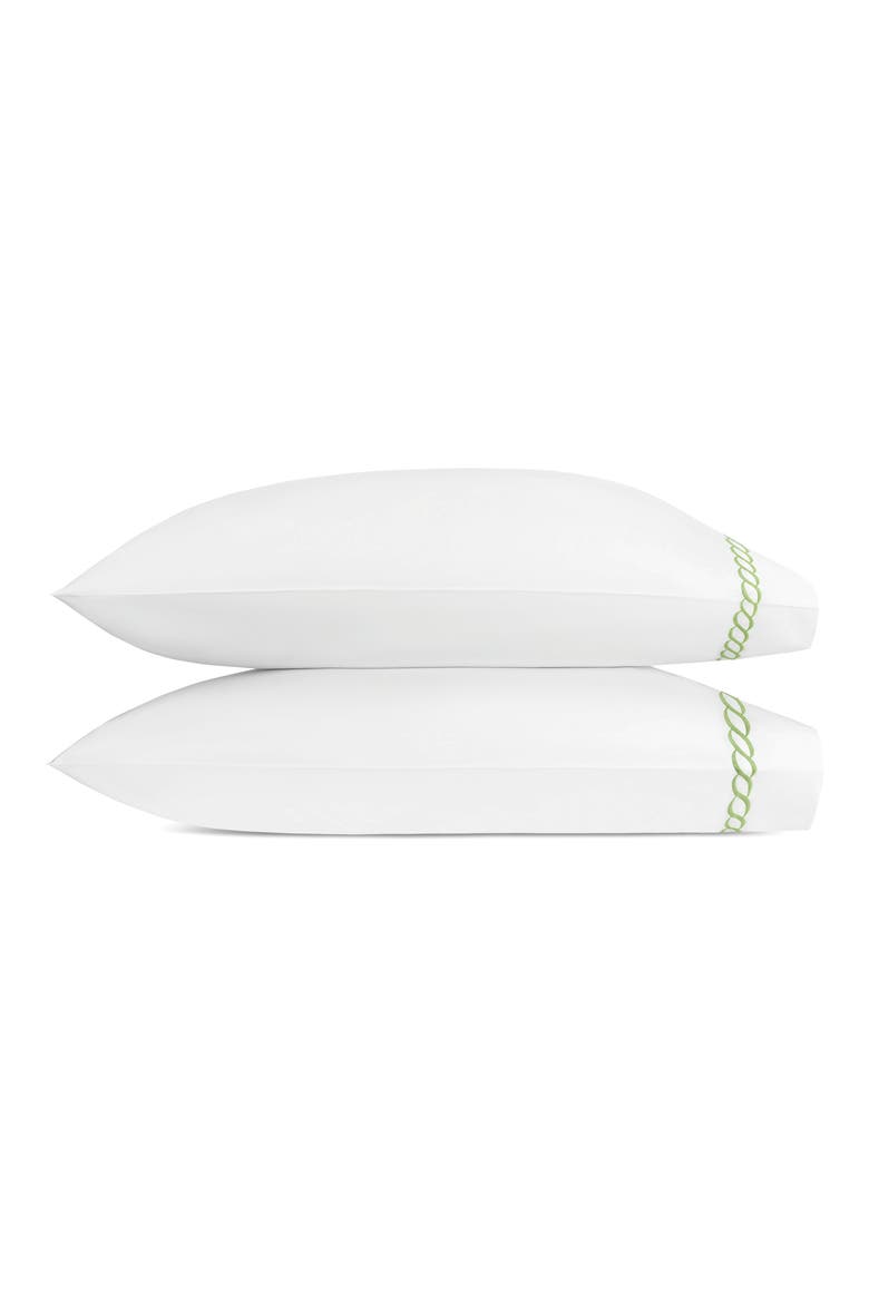Classic Chain Set of 2 Pillowcases, Main, color, SPRING GREEN
