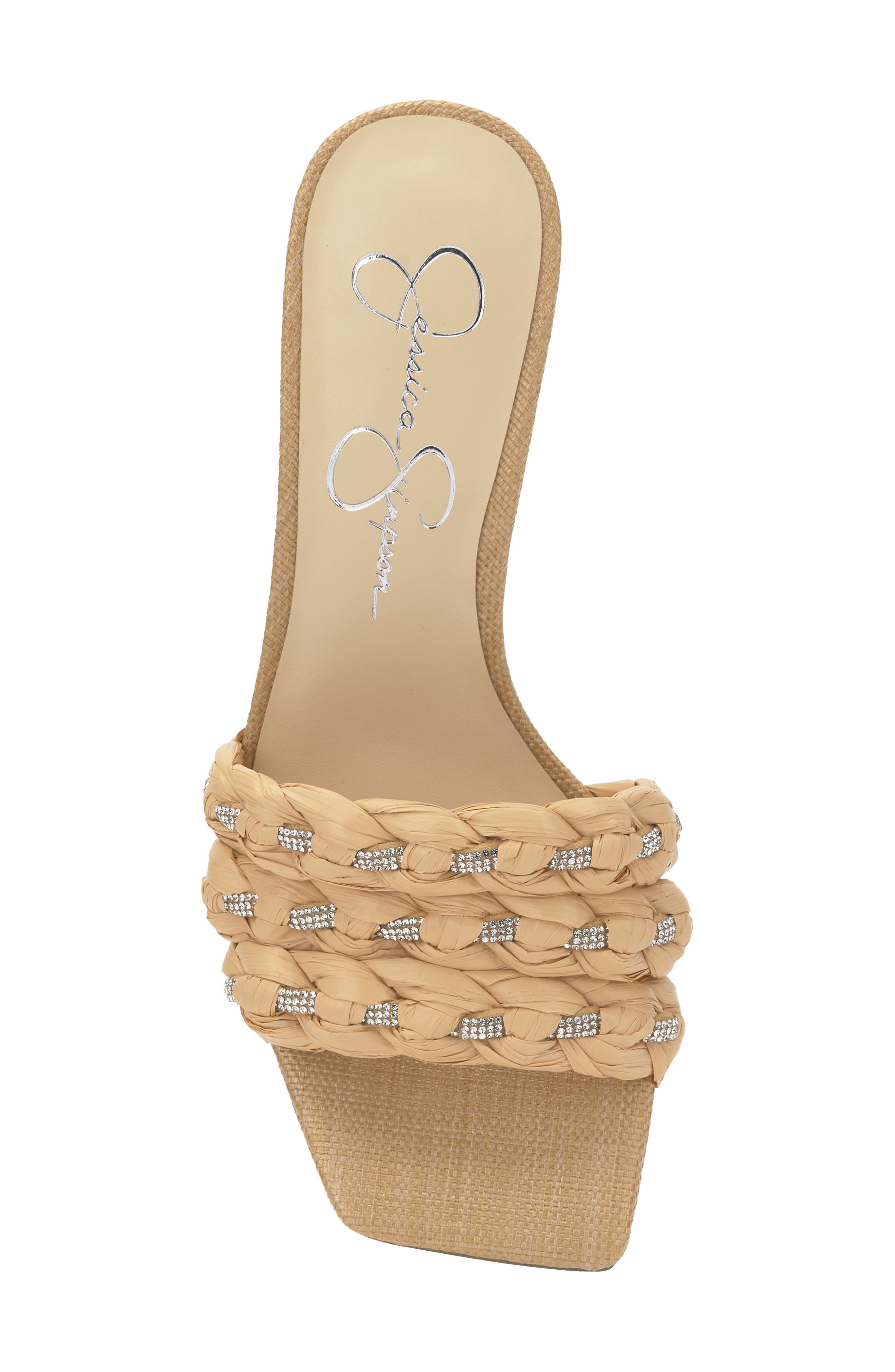 Jessica Simpson Kasova Slide Sandal, Alternate, color, Natural/ Clear