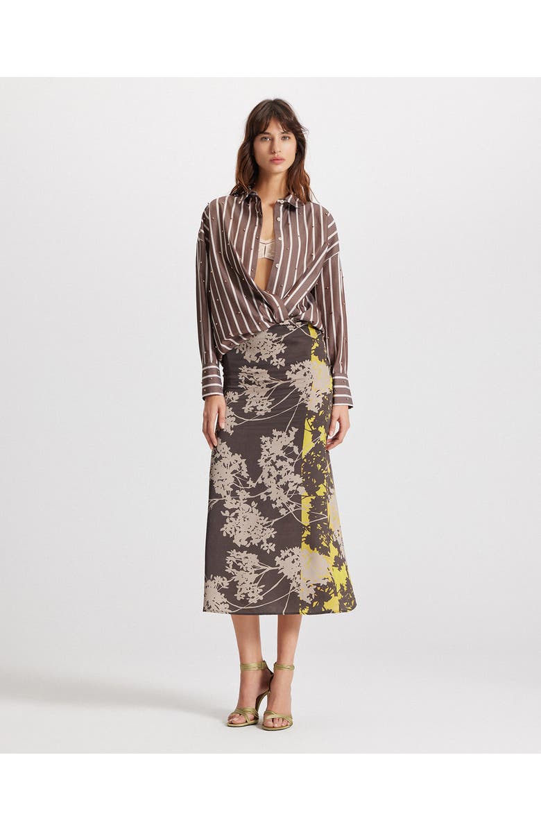 THEO The Label Echo Pearly Shirt, Alternate, color, Koffee/Gold