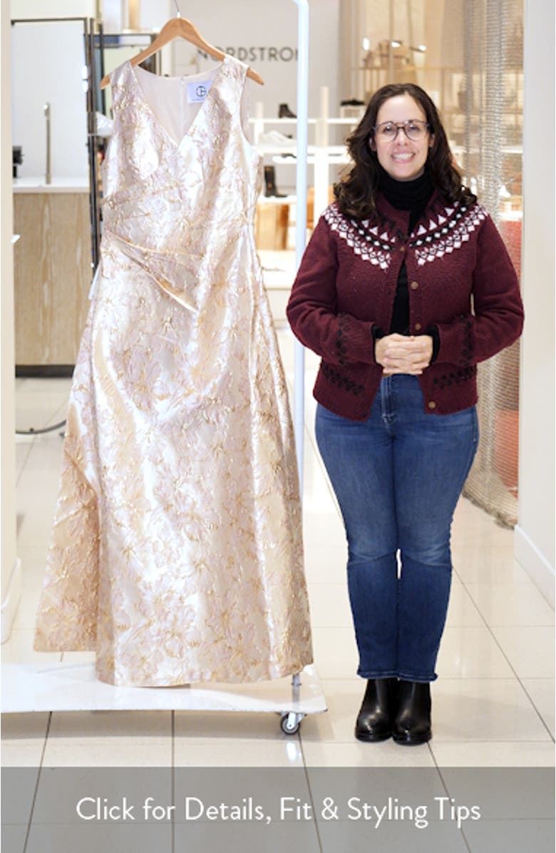 Deborah A-Line Jacquard Gown, sales video thumbnail