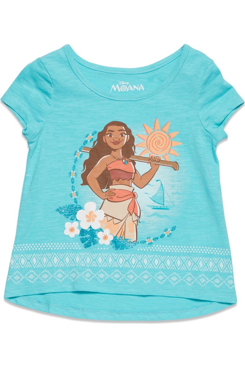 Moana 2-Piece Short Sleeve T-Shirt and Skirt Set, Alternate, color, Mint Green Moana
