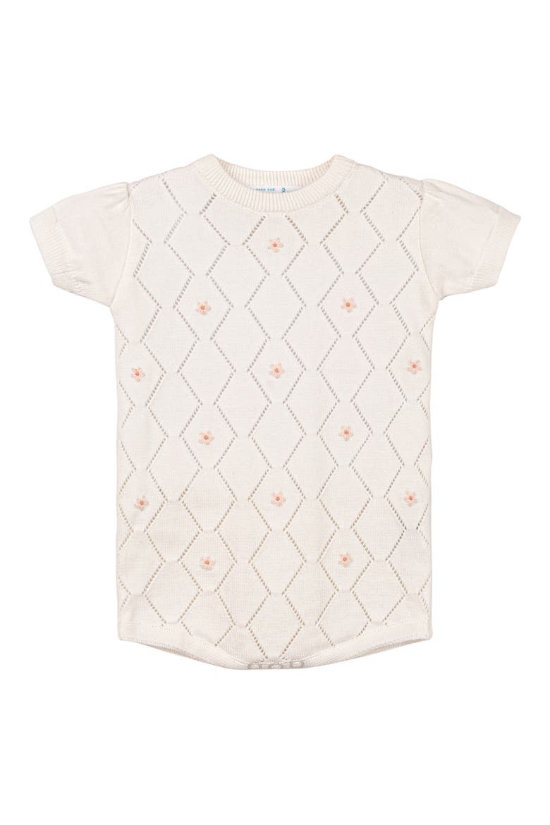 Eyelet Cotton Romper, Main, color, IVORY