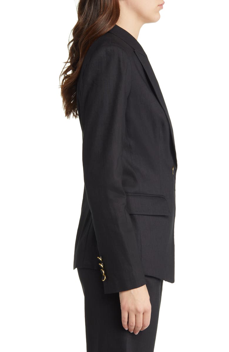 Milly Avery One-Button Linen Blend Blazer, Alternate, color, 
