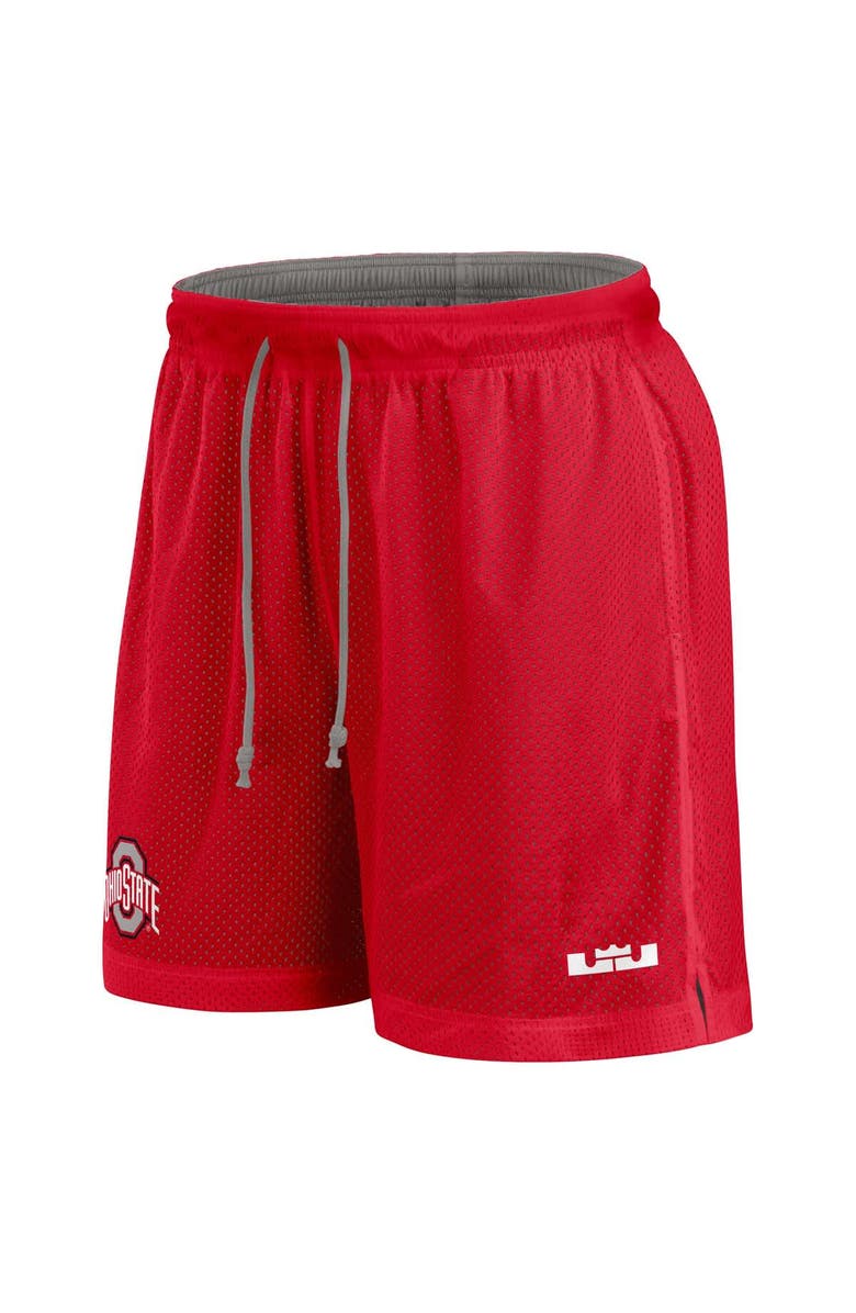 Nike Men's Nike Scarlet/Heather Gray Ohio State Buckeyes Player Reversible Shorts, Alternate, color, Scarlet