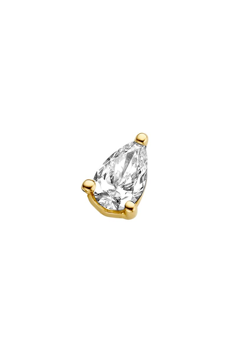Kimai Single Lab Created Pear Diamond Stud Earring, Main, color, 
