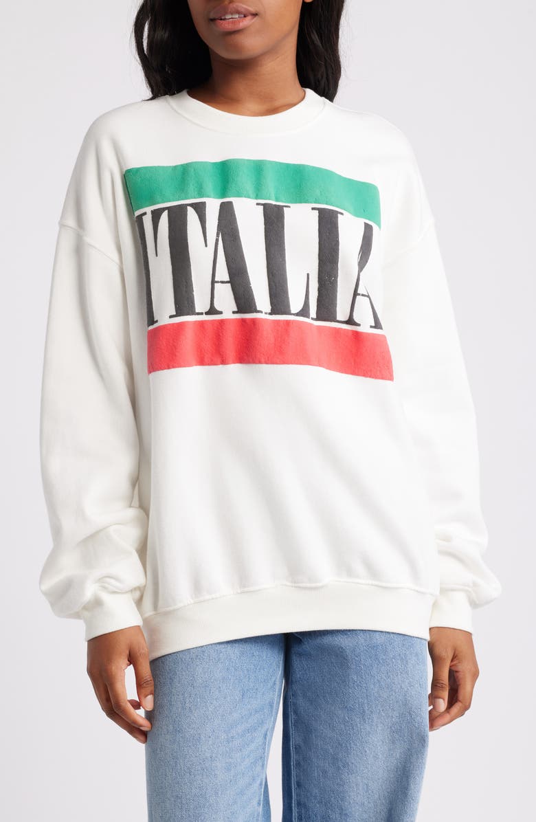 Daydreamer Italia Cotton Graphic Cotton Sweatshirt, Main, color,