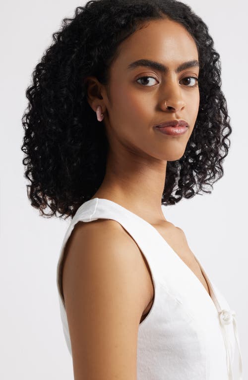 Open Edit Chubby Enamel Hoop Earrings