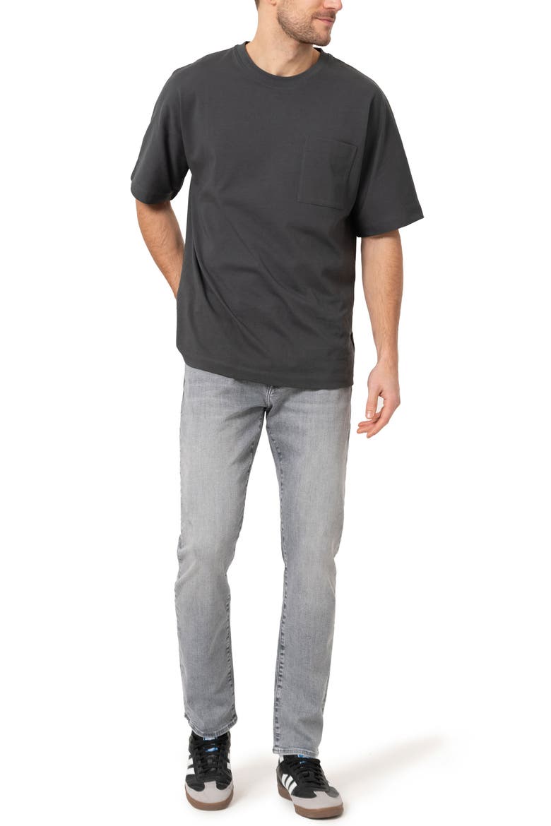 Jake Slim Fit Jeans, Alternate, color, LIGHT GREY BRUSHED TUCS