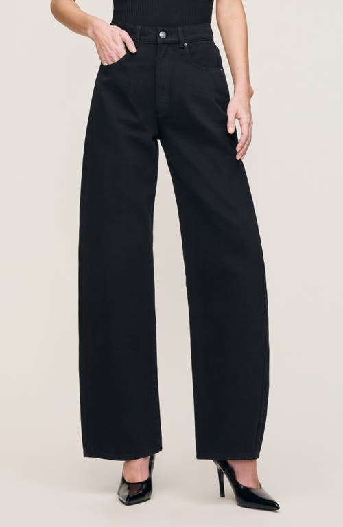 Dl1961 Taylor Relaxed Barrel High Waist Jeans In Black