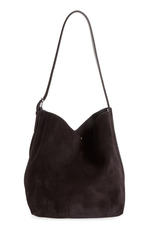 Medium Belted Suede Tote