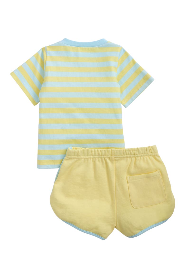 Kids' Fidget Appliqué Cotton Jersey T-Shirt & Shorts Set, Alternate, color, YELLOW