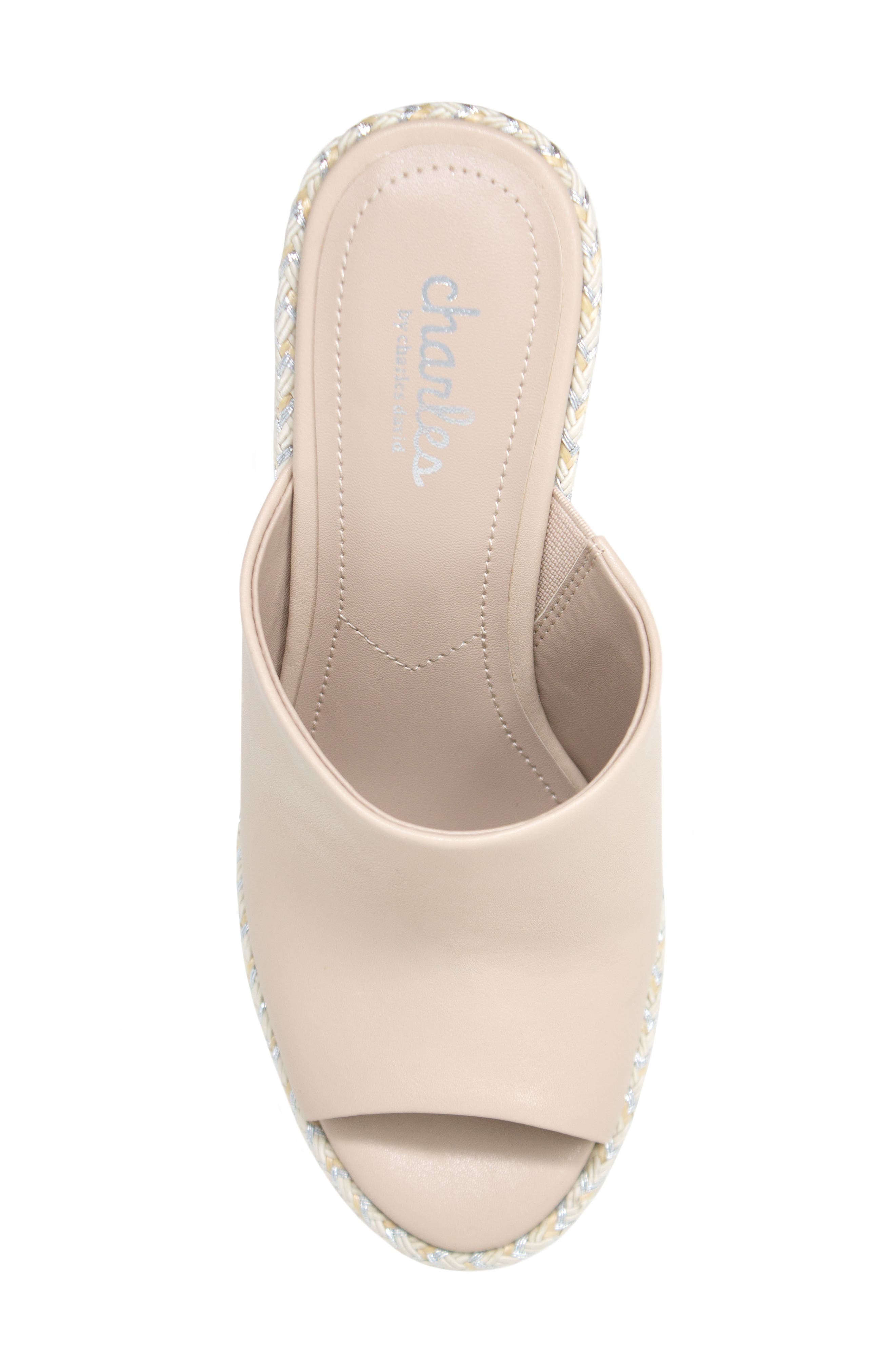 Charles David Haider Platform Wedge Sandal, Alternate, color, Beige-Sm