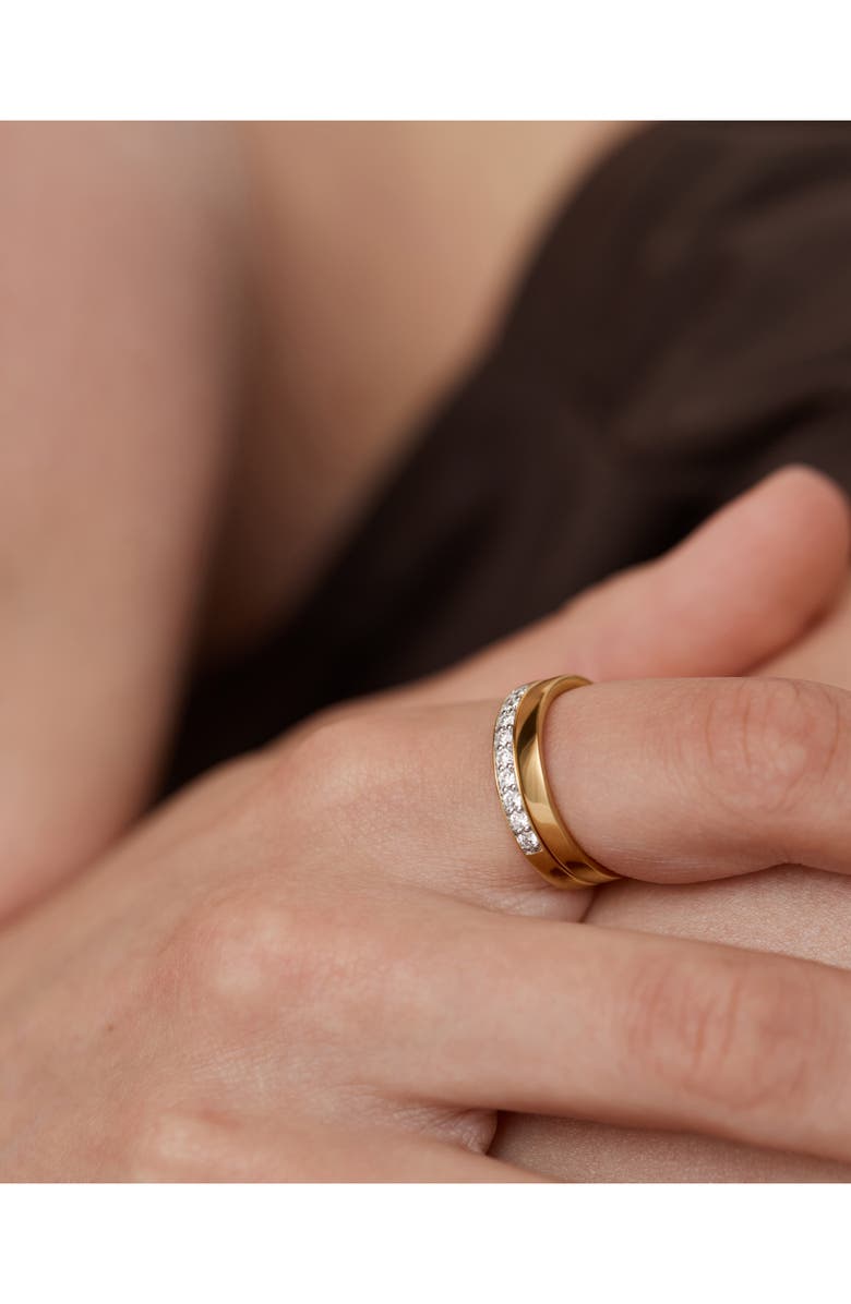 Monica Vinader Essential Lab Grown Diamond Pavé Stacking Ring, Alternate, color, 18K Gold Vermeil / Diamond