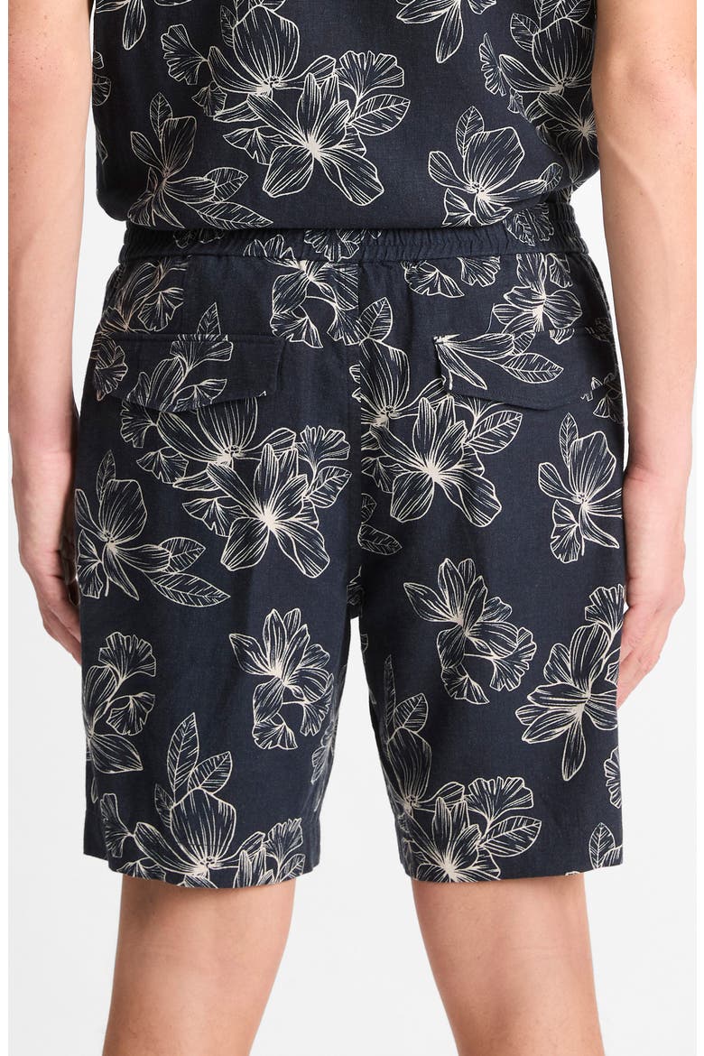 Floral Cotton Beach Shorts, Alternate, color, COASTAL/LIGHT SAND