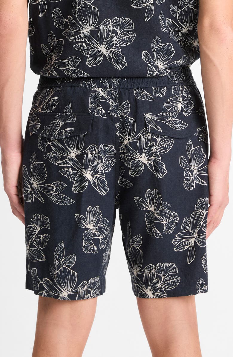 Vince Floral Cotton Beach Shorts, Alternate, color,