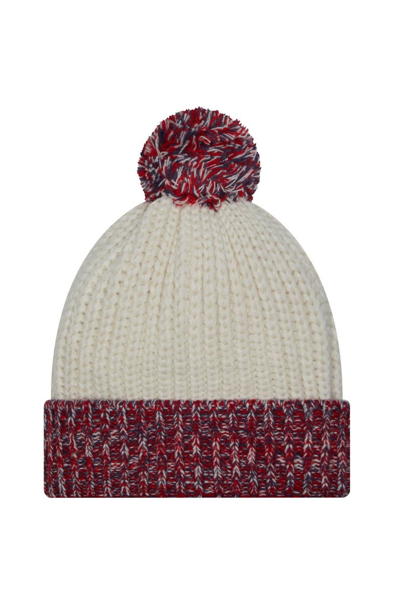 New Era Women's New Era Cream Arizona Wildcats Fresh Cuffed Knit Hat with Pom, Alternate, color,