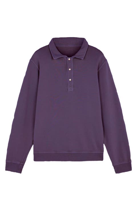 Hunting Long Sleeve Fleece Jersey Polo Shirt