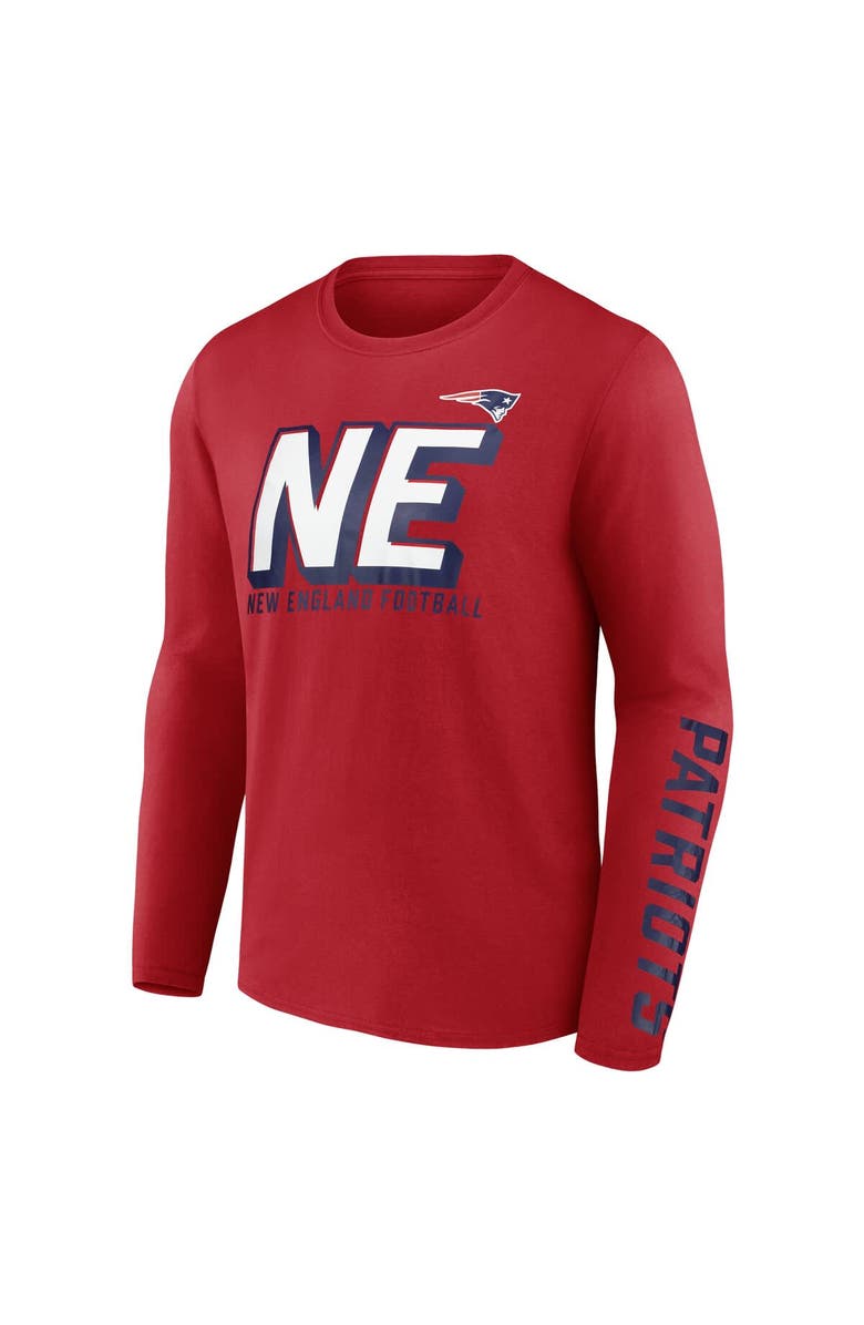 FANATICS Men's Fanatics  Red New England Patriots Long Sleeve T-Shirt, Alternate, color, 