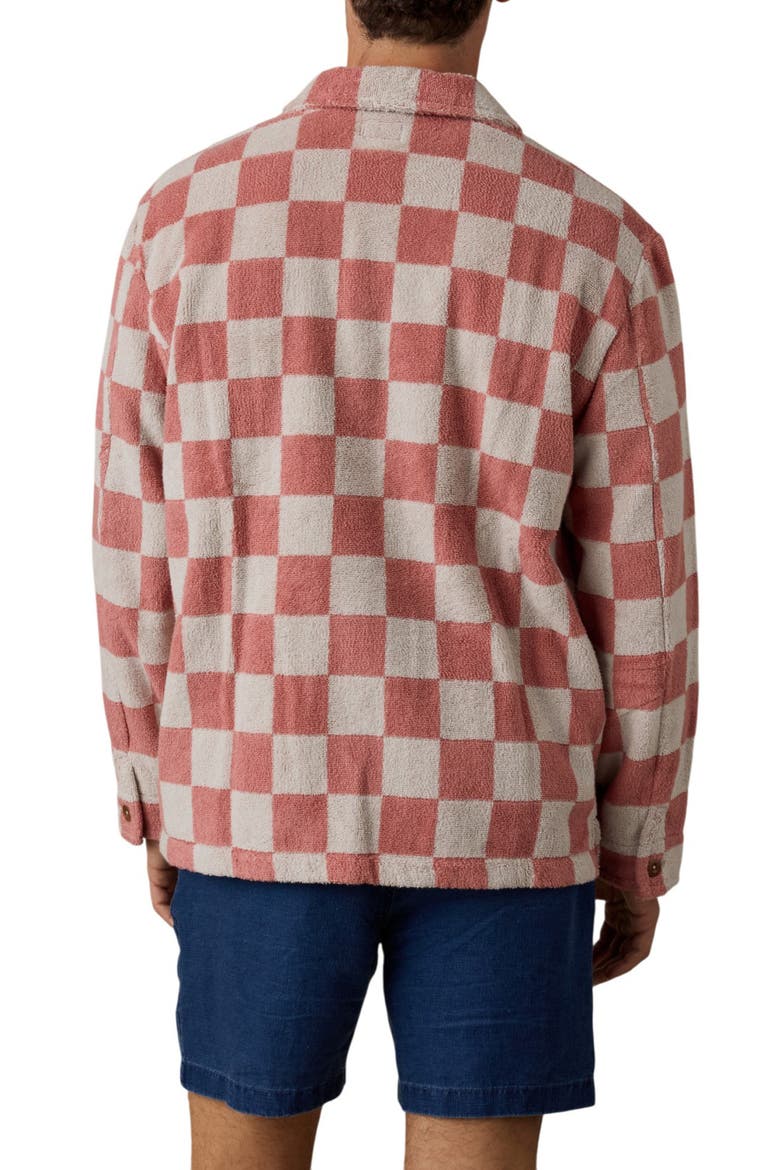 Cabana Apres Organic Cotton Terry Jacket, Alternate, color, RED SHELL BUFFALO