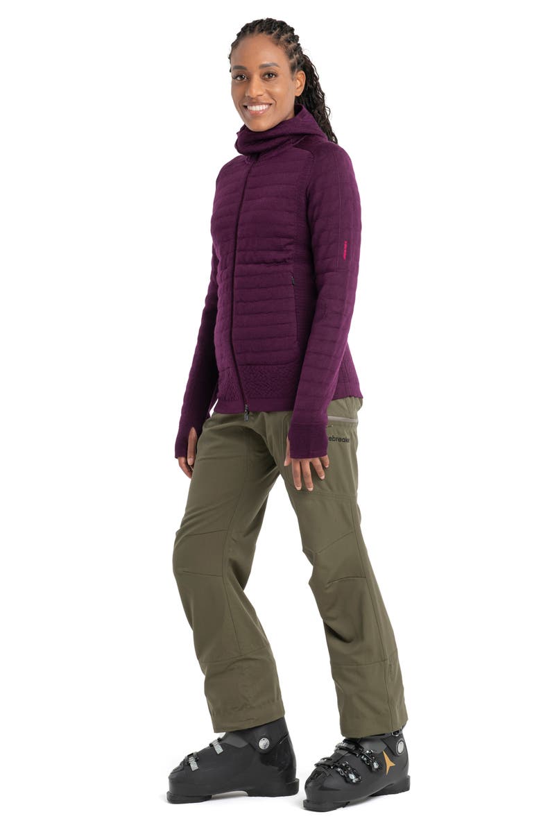 Icebreaker ZoneKnit Wool Blend Zip Hoodie, Alternate, color,