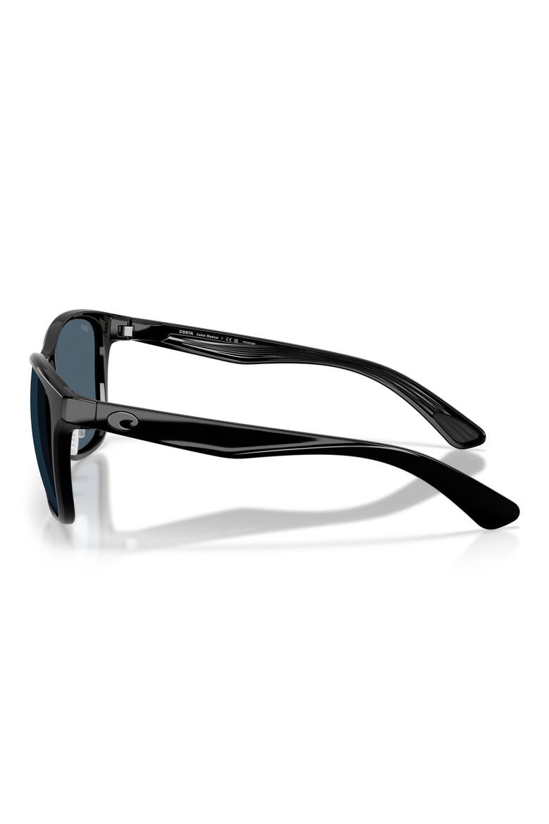 Luna Nueva 57mm Polarized Butterfly Sunglasses, Alternate, color, BLACK / GRAY