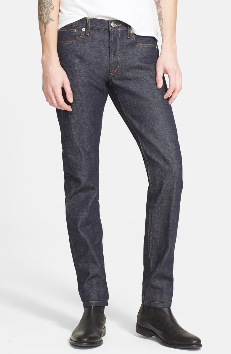 A.P.C. Petit New Standard Slim Straight Leg Selvedge Jeans, Main, color,